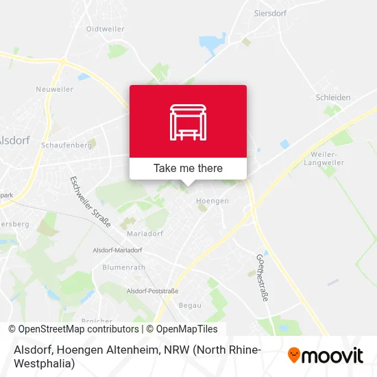 Alsdorf, Hoengen Altenheim map