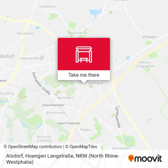 Карта Alsdorf, Hoengen Langstraße