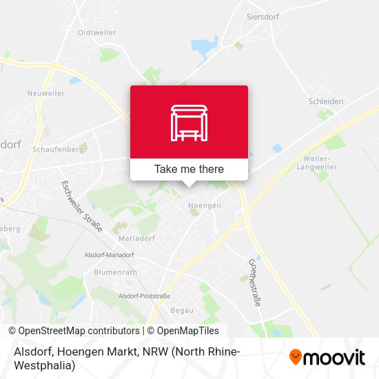 Карта Alsdorf, Hoengen Markt