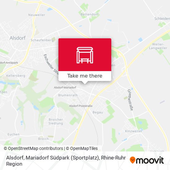 Alsdorf, Mariadorf Südpark (Sportplatz) map