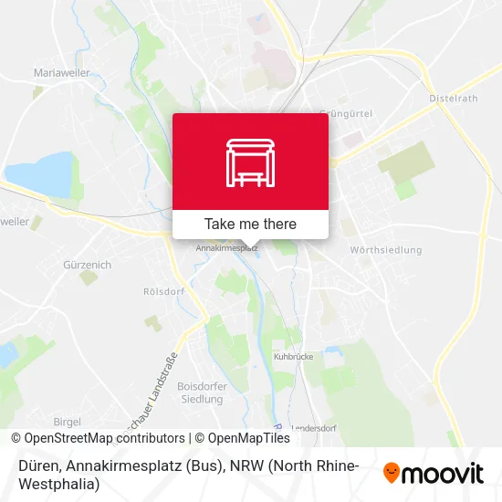 Карта Düren, Annakirmesplatz (Bus)