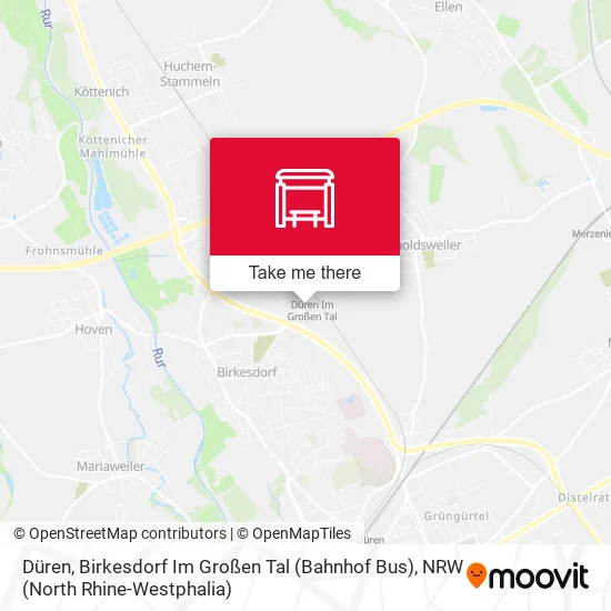 Карта Düren, Birkesdorf Im Großen Tal (Bahnhof Bus)