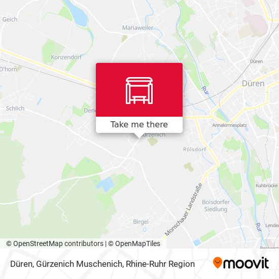 Düren, Gürzenich Muschenich map