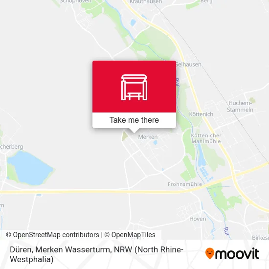 Düren, Merken Wasserturm map