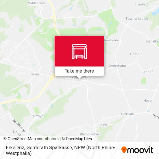 Карта Erkelenz, Gerderath Sparkasse