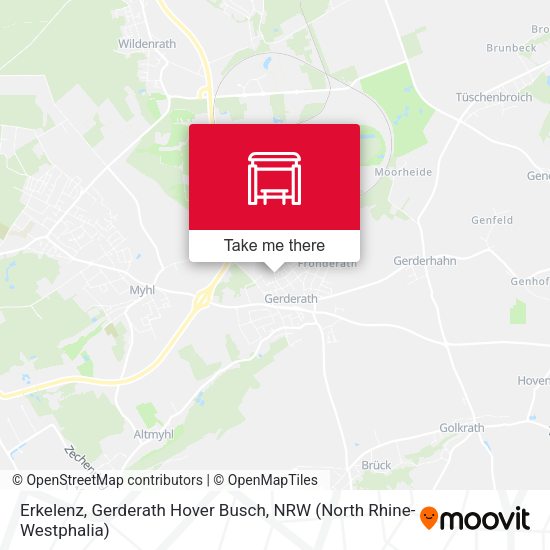 Карта Erkelenz, Gerderath Hover Busch