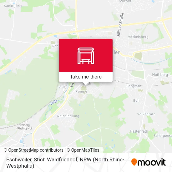 Eschweiler, Stich Waldfriedhof map