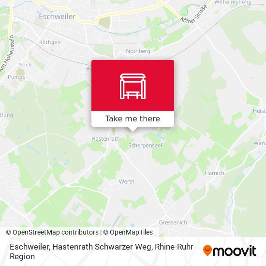 Eschweiler, Hastenrath Schwarzer Weg map