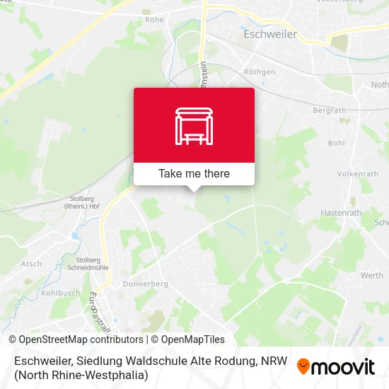 Карта Eschweiler, Siedlung Waldschule Alte Rodung