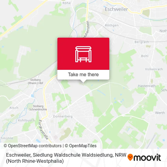 Карта Eschweiler, Siedlung Waldschule Waldsiedlung