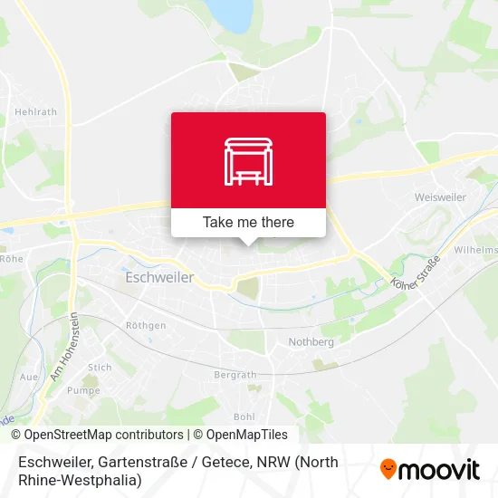 Карта Eschweiler, Gartenstraße / Getece