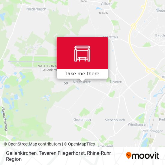 Geilenkirchen, Teveren Fliegerhorst map