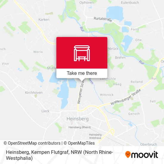 Карта Heinsberg, Kempen Flutgraf