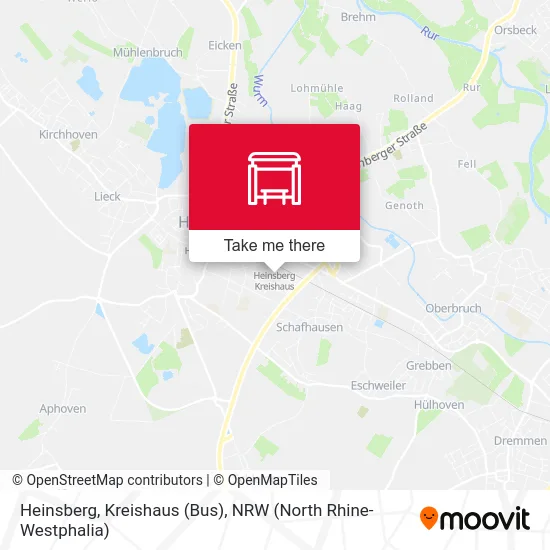 Карта Heinsberg, Kreishaus (Bus)