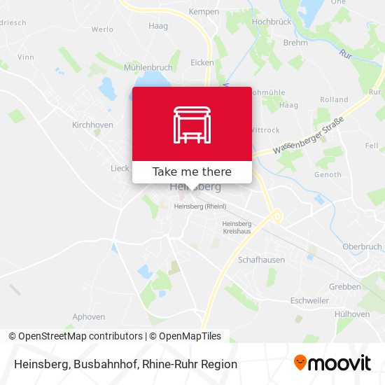 Карта Heinsberg, Busbahnhof