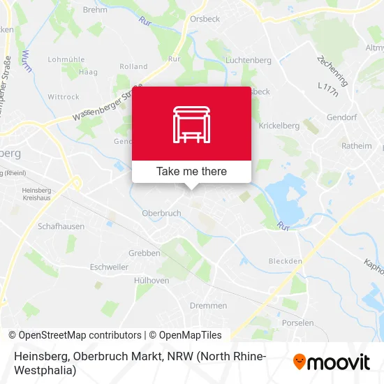 Карта Heinsberg, Oberbruch Markt