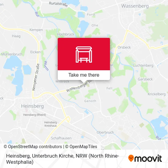 Карта Heinsberg, Unterbruch Kirche