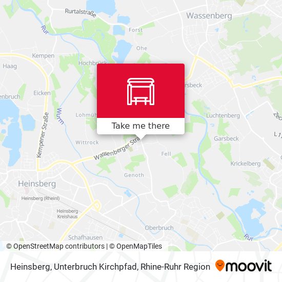 Heinsberg, Unterbruch Kirchpfad map