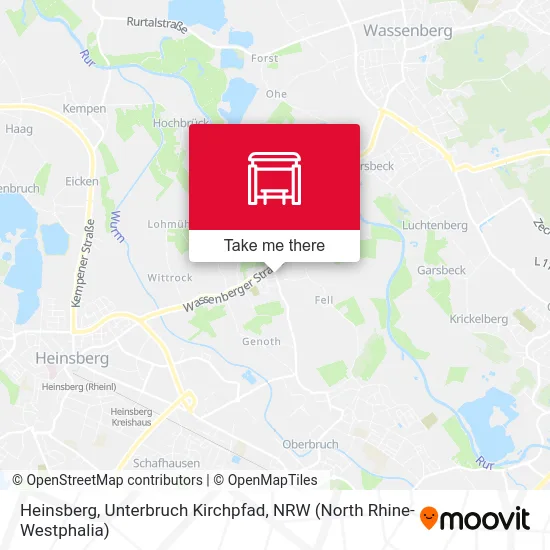 Карта Heinsberg, Unterbruch Kirchpfad