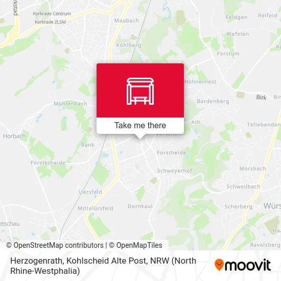 Карта Herzogenrath, Kohlscheid Alte Post