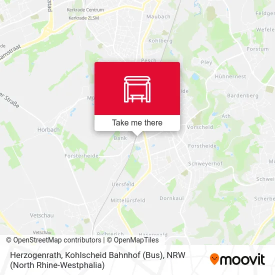 Карта Herzogenrath, Kohlscheid Bahnhof (Bus)