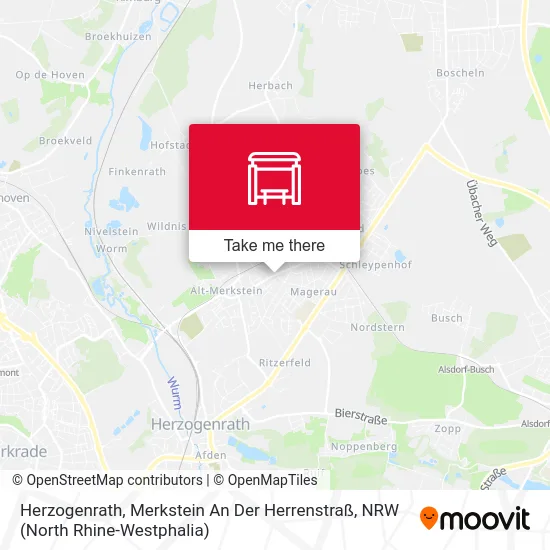 Карта Herzogenrath, Merkstein An Der Herrenstraß