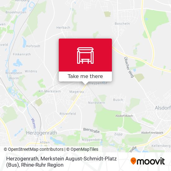 Herzogenrath, Merkstein August-Schmidt-Platz (Bus) map