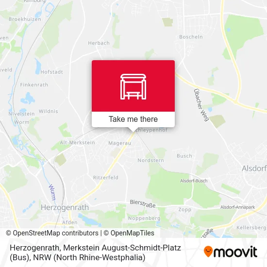 Карта Herzogenrath, Merkstein August-Schmidt-Platz (Bus)