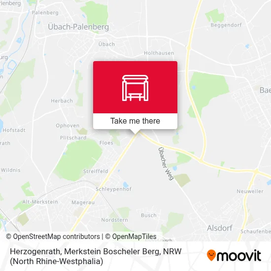 Herzogenrath, Merkstein Boscheler Berg map