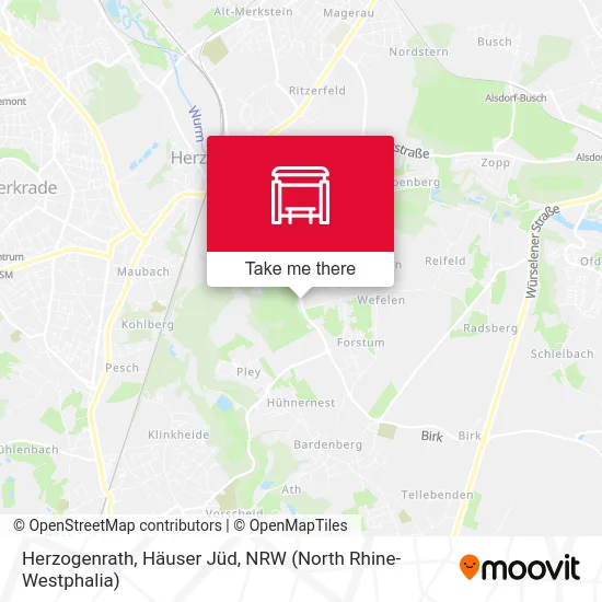 Карта Herzogenrath, Häuser Jüd