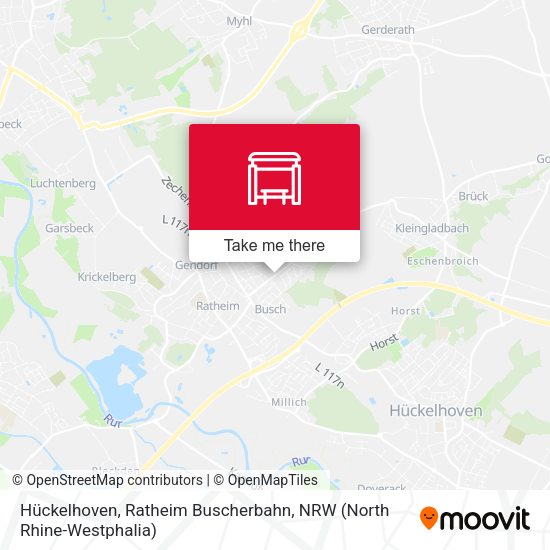 Карта Hückelhoven, Ratheim Buscherbahn