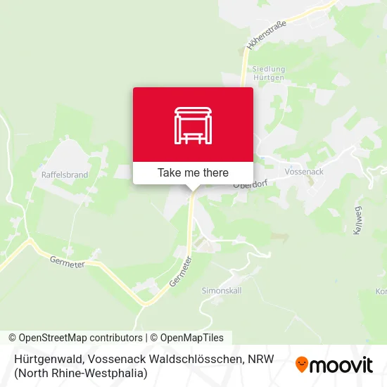 Карта Hürtgenwald, Vossenack Waldschlösschen