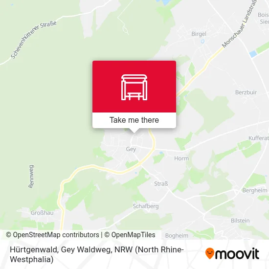 Hürtgenwald, Gey Waldweg map