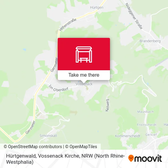 Карта Hürtgenwald, Vossenack Kirche