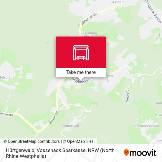 Карта Hürtgenwald, Vossenack Sparkasse