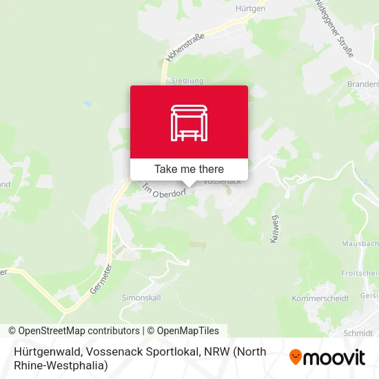 Карта Hürtgenwald, Vossenack Sportlokal