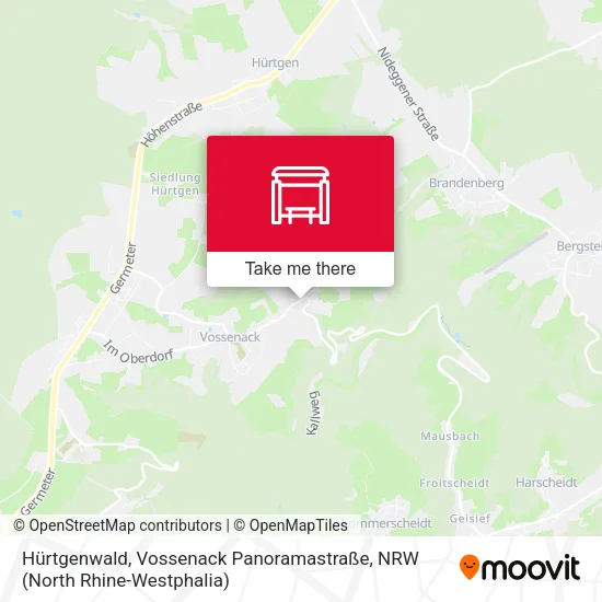 Карта Hürtgenwald, Vossenack Panoramastraße