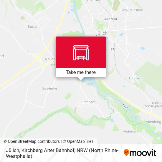 Карта Jülich, Kirchberg Alter Bahnhof