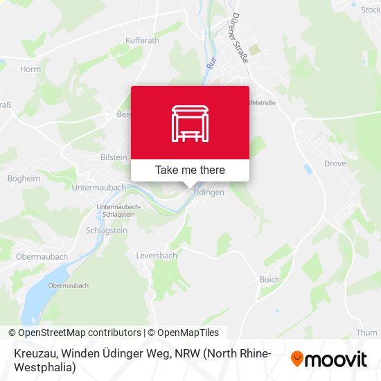 Kreuzau, Winden Üdinger Weg map
