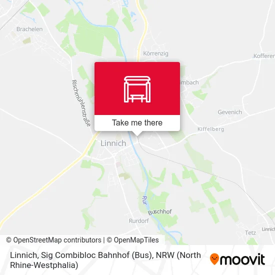 Карта Linnich, Sig Combibloc Bahnhof (Bus)
