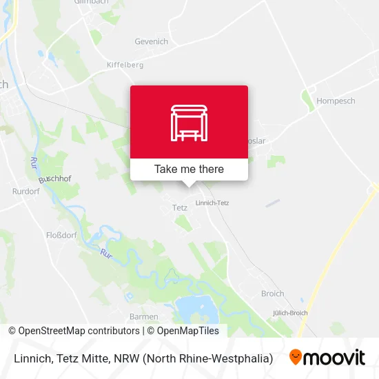 Карта Linnich, Tetz Mitte