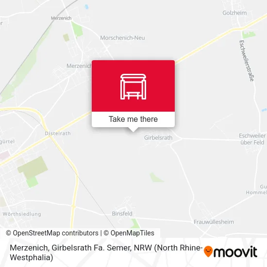 Карта Merzenich, Girbelsrath Fa. Semer