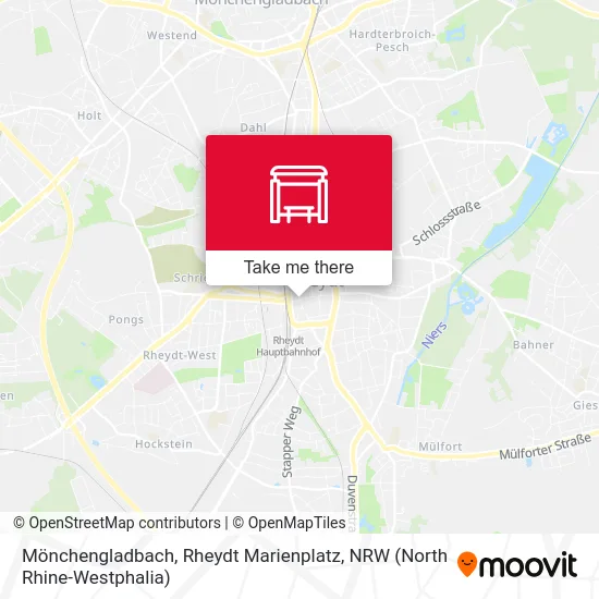 Карта Mönchengladbach, Rheydt Marienplatz