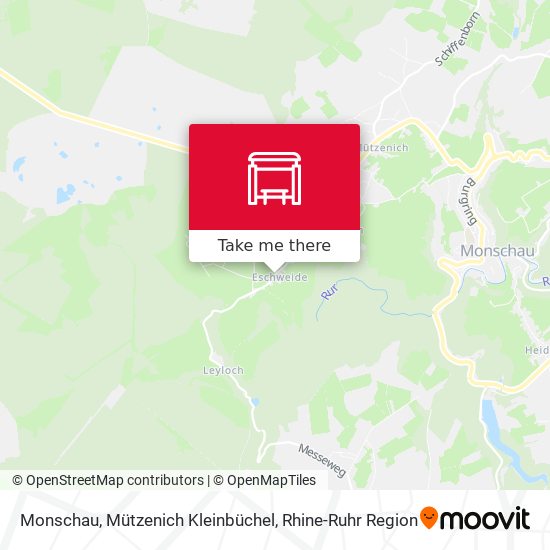 Monschau, Mützenich Kleinbüchel map