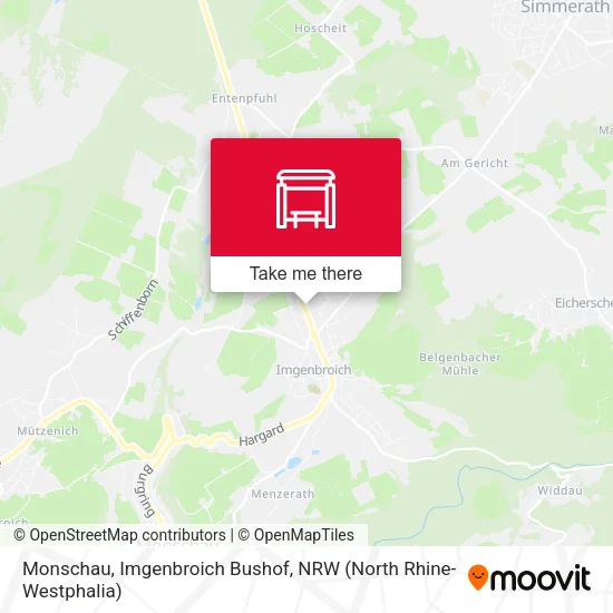 Карта Monschau, Imgenbroich Bushof