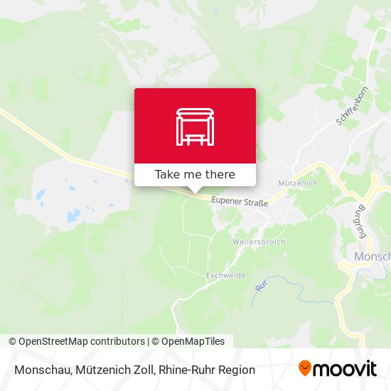 Monschau, Mützenich Zoll map