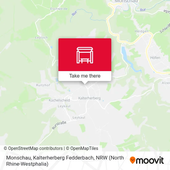 Карта Monschau, Kalterherberg Fedderbach