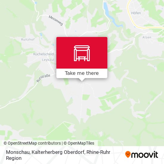 Monschau, Kalterherberg Oberdorf map