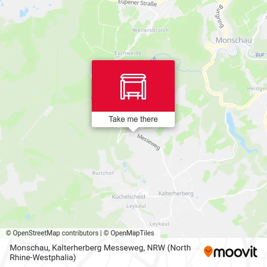 Monschau, Kalterherberg Messeweg map