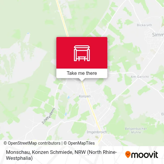 Monschau, Konzen Schmiede map